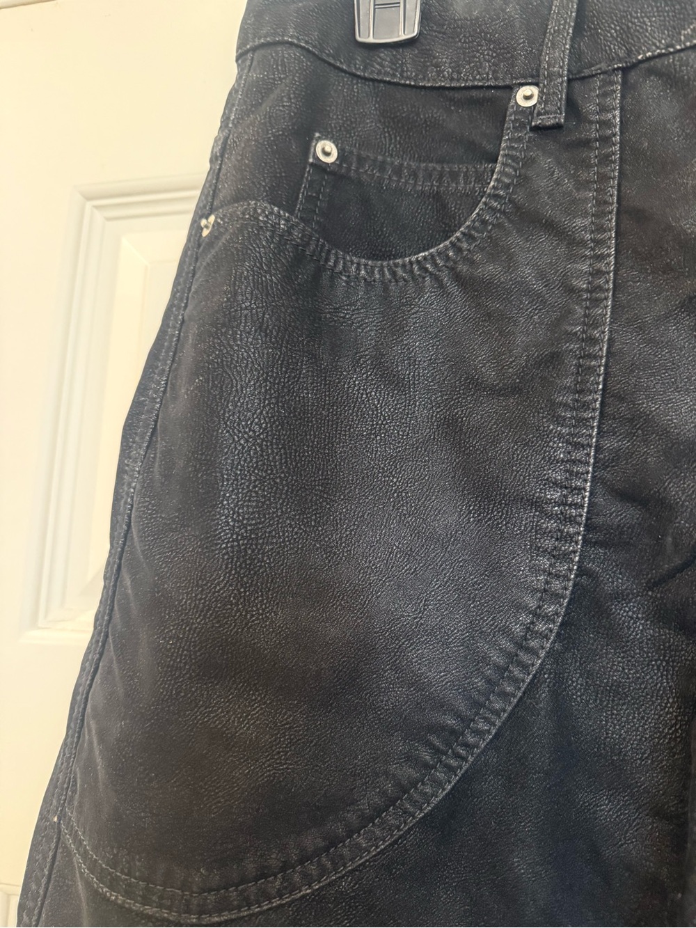 NWT Isabel Marant Etoile Kelvina Pants Black Faux Leather Trousers 38 US 6 med - Picture 9 of 13